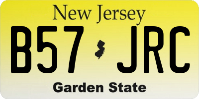 NJ license plate B57JRC