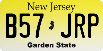 NJ license plate B57JRP