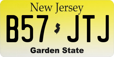NJ license plate B57JTJ