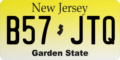 NJ license plate B57JTQ