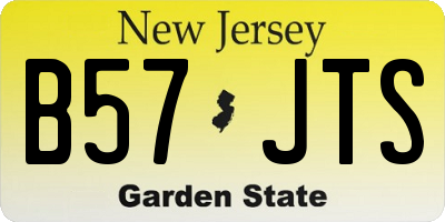 NJ license plate B57JTS