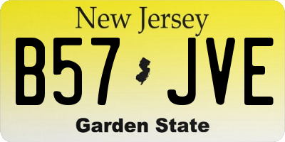 NJ license plate B57JVE