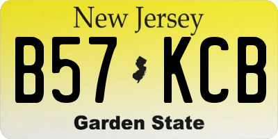 NJ license plate B57KCB
