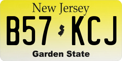 NJ license plate B57KCJ