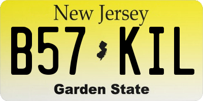 NJ license plate B57KIL