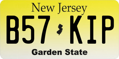 NJ license plate B57KIP
