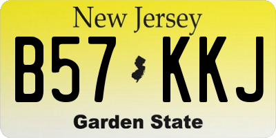 NJ license plate B57KKJ