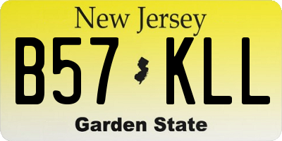 NJ license plate B57KLL