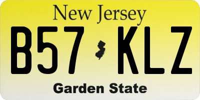 NJ license plate B57KLZ