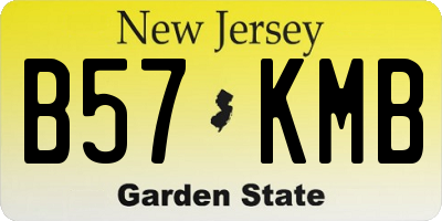 NJ license plate B57KMB