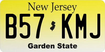 NJ license plate B57KMJ
