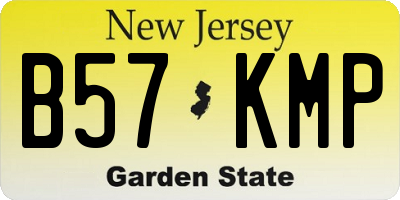 NJ license plate B57KMP
