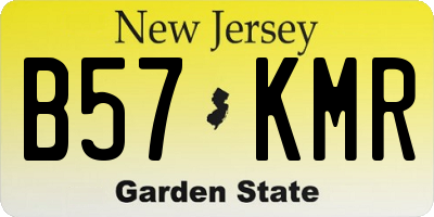 NJ license plate B57KMR