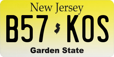 NJ license plate B57KOS