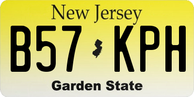 NJ license plate B57KPH