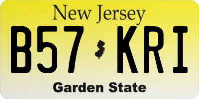 NJ license plate B57KRI