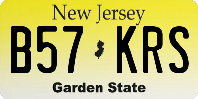 NJ license plate B57KRS