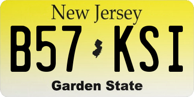 NJ license plate B57KSI