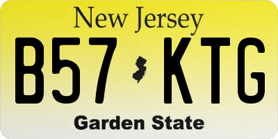 NJ license plate B57KTG