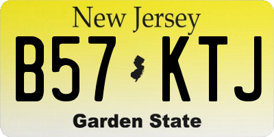 NJ license plate B57KTJ