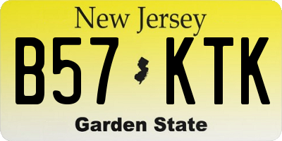 NJ license plate B57KTK