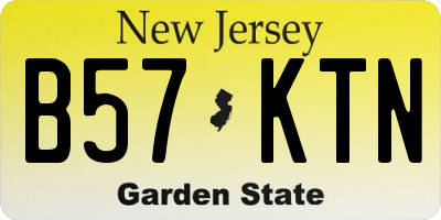 NJ license plate B57KTN
