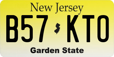 NJ license plate B57KTO
