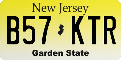 NJ license plate B57KTR