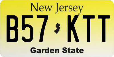 NJ license plate B57KTT