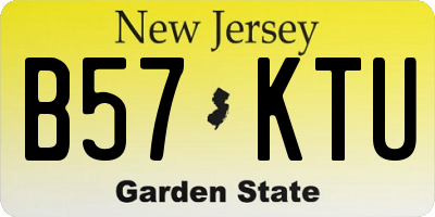 NJ license plate B57KTU