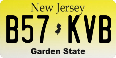 NJ license plate B57KVB