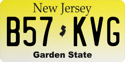 NJ license plate B57KVG