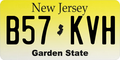 NJ license plate B57KVH
