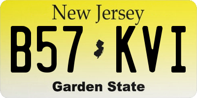 NJ license plate B57KVI