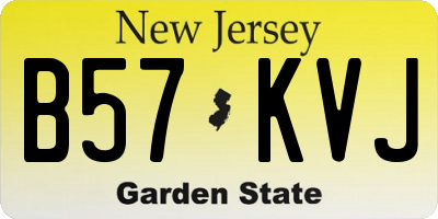 NJ license plate B57KVJ
