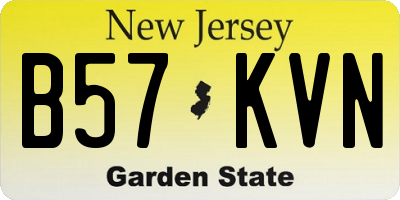 NJ license plate B57KVN