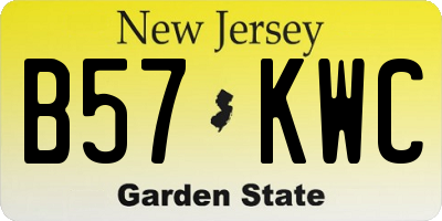 NJ license plate B57KWC