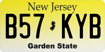 NJ license plate B57KYB
