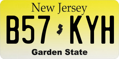 NJ license plate B57KYH