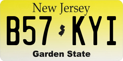 NJ license plate B57KYI