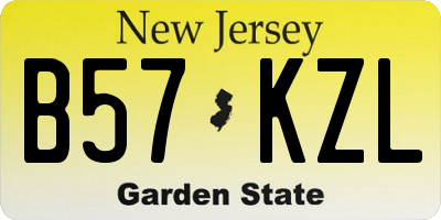 NJ license plate B57KZL