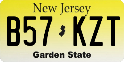 NJ license plate B57KZT