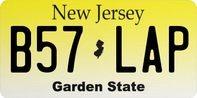 NJ license plate B57LAP