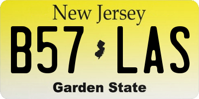 NJ license plate B57LAS