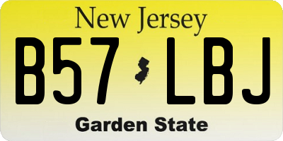 NJ license plate B57LBJ