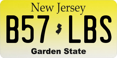 NJ license plate B57LBS