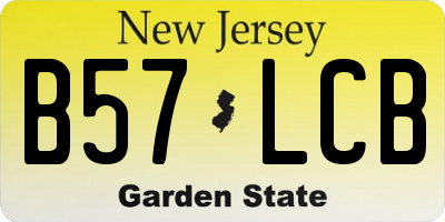 NJ license plate B57LCB