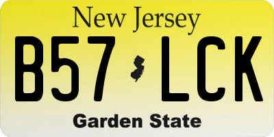 NJ license plate B57LCK