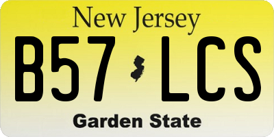 NJ license plate B57LCS
