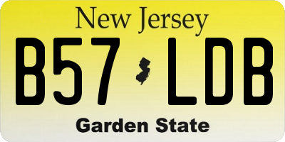 NJ license plate B57LDB